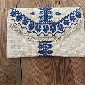 S&D Raffia clutch.